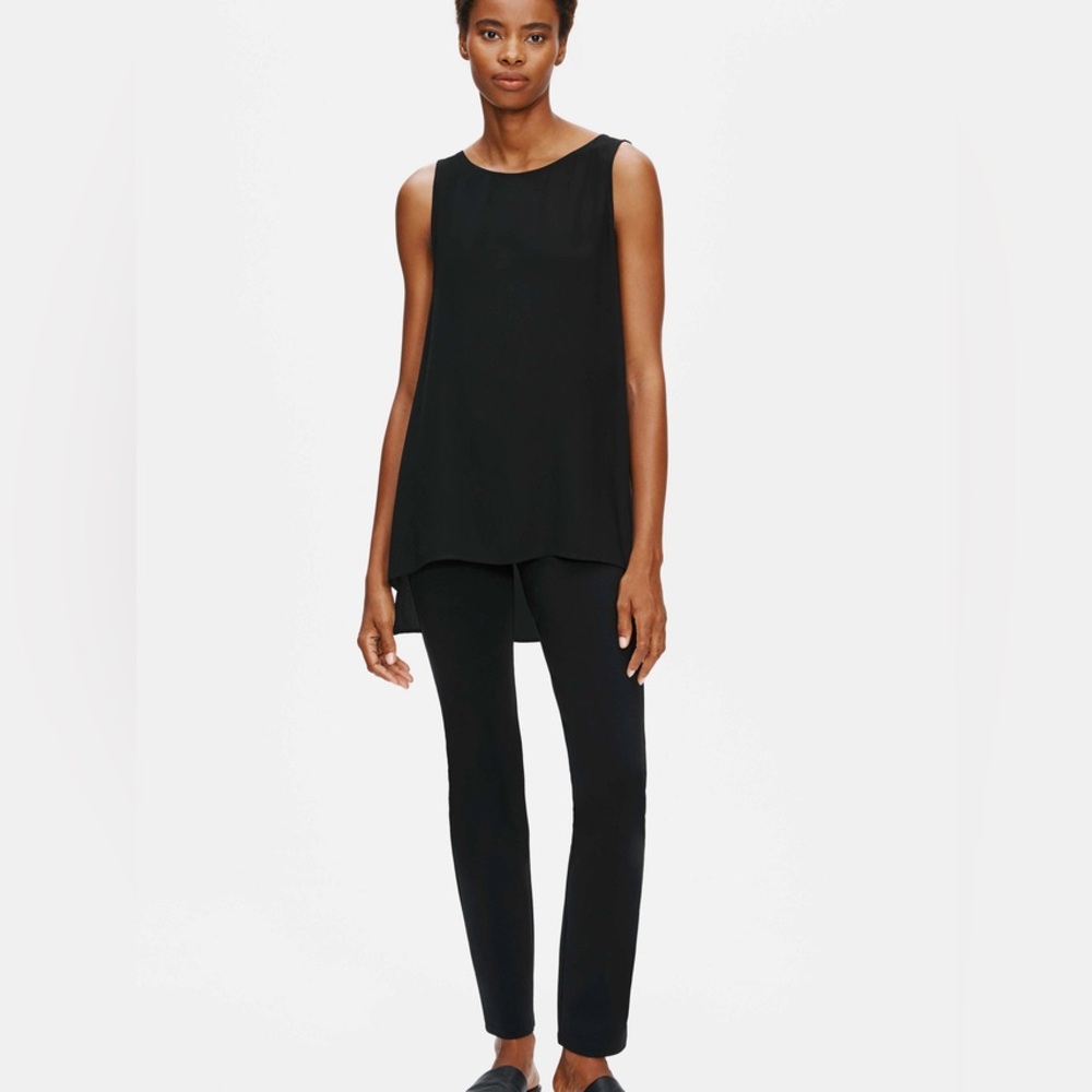 Eileen Fisher System Stretch Ponte Slim Pant | Black | size 2X